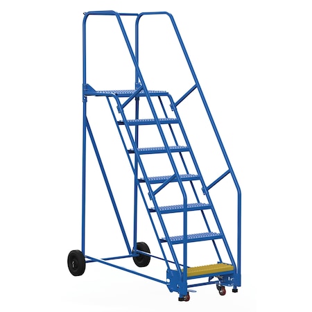 Vestil 100 H Steel Warehouse Ladder, 58 deg Grip, 7 Step, 21", 7 in Steps LAD-7-21-G